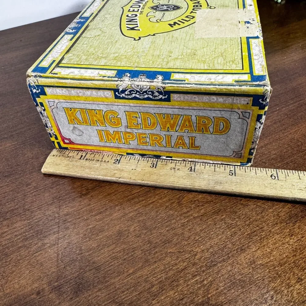 King Edward Imperial Mild Tobaccos Empty Collectible Cigar Box 1950s